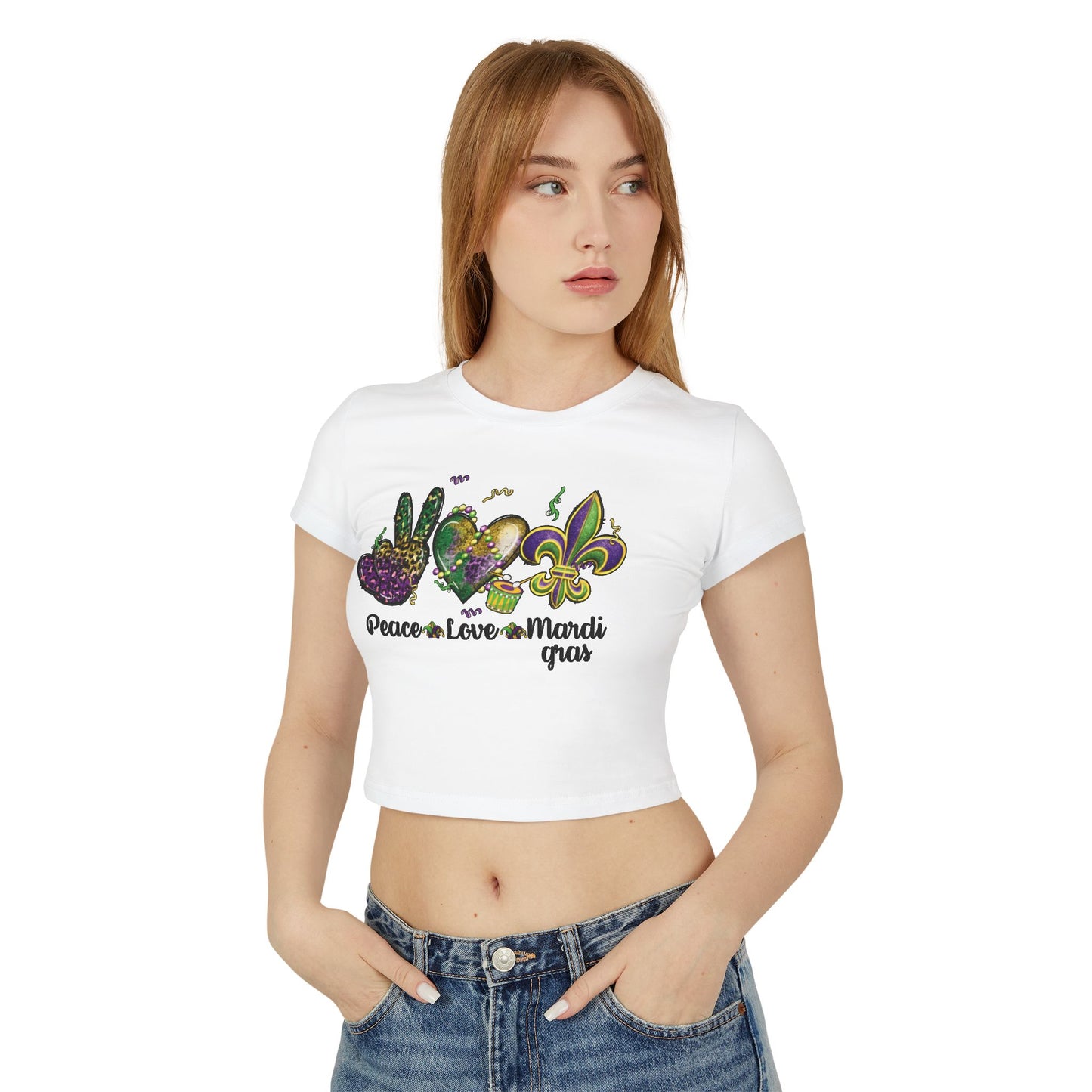 Peace Love Mardi Gras- Crop