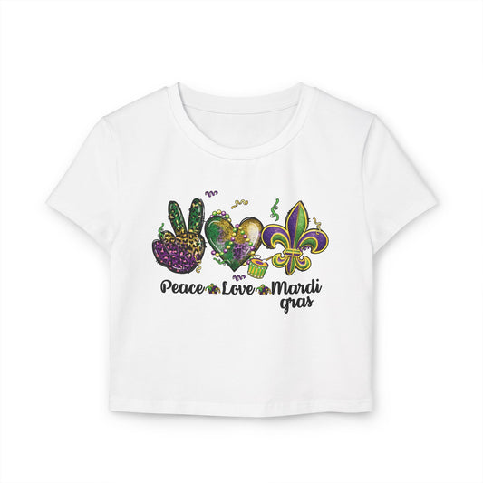 Peace Love Mardi Gras- Crop